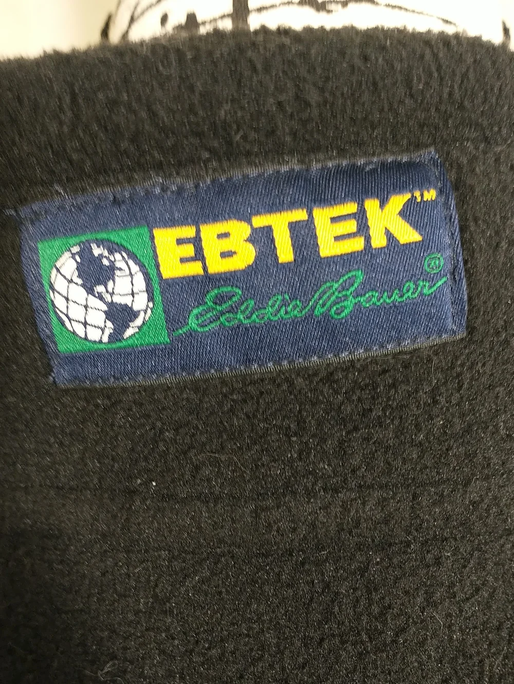 EBTEK Eddie Bauer, Men's Large, Fleece Quarter Zip Pullover, Toggle Waist, Black